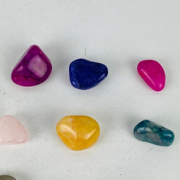 Rainforest Cafe Collectible Colorful Polished Rocks Lot of 14 Pieces With Bag - Picture 3 of 7